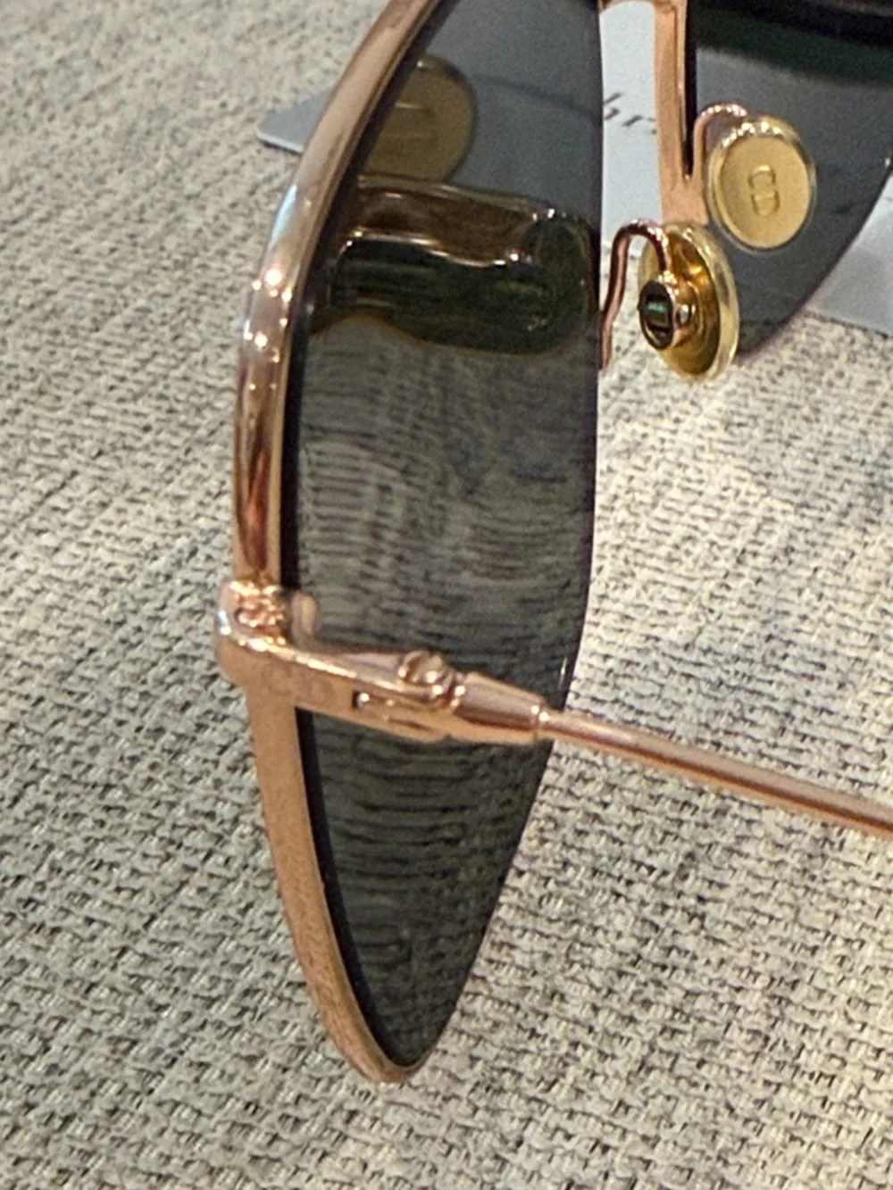 DIOR Stellaire Rose Gold Green Mirror Square Sunglasses - Picture 4 of 13